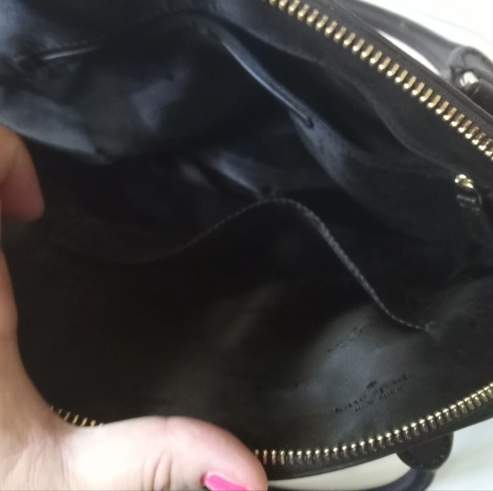 Kate Spade Payton Medium Dome Satchel Handbag Women's Bag Heart Black Leather